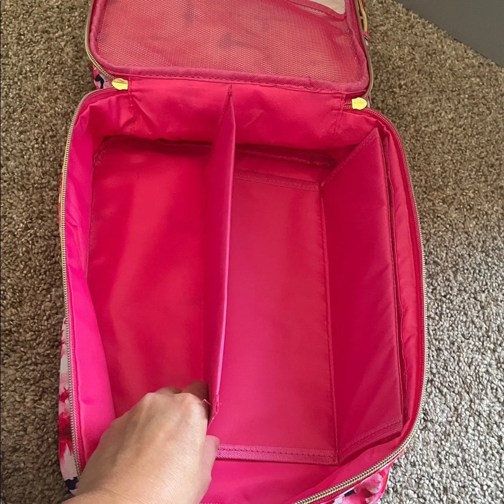Isaac Mizrahi Pink Floral Travel Bag - Picture 8 of 9